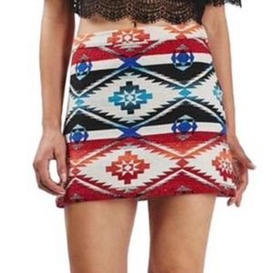 Top Shop Skirt, size 2, Aztec print